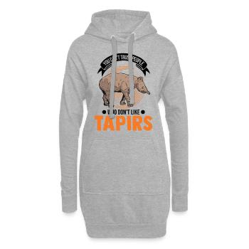 Tapir Flachlandtapir Tapirdae Tapir - Hoodie-Kleid - Grau meliert - Vorne