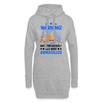 Peut parler spontanément des tatous - Sweat-shirt à capuche long Femme - gris chiné - Devant