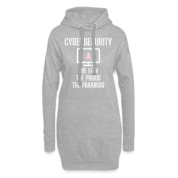 Cybersecurity - IT-Sicherheit Informatiker - Hoodie-Kleid - Grau meliert - Vorne