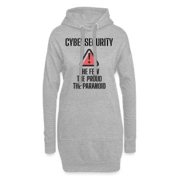Cybersécurité - Informaticiens en sécurité des TI - Sweat-shirt à capuche long Femme - gris chiné - Devant
