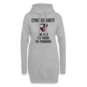 Cybersécurité - Informaticiens en sécurité des TI - Sweat-shirt à capuche long Femme - gris chiné - Devant
