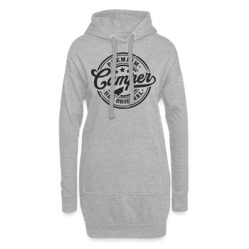 Camper Original Wohnwagen Lustiges Camping - Hoodie-Kleid - Grau meliert - Vorne