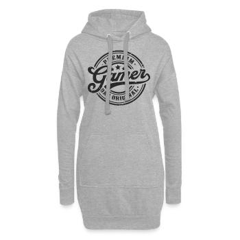 Gamer Original Gaming Lustiges Zocker - Hoodie-Kleid - Grau meliert - Vorne