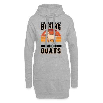 La vie serait si ennuyeuse sans Goats Goat - Sweat-shirt à capuche long Femme - gris chiné - Devant
