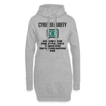 Cybersecurity - IT-Sicherheit Informatiker - Hoodie-Kleid - Grau meliert - Vorne