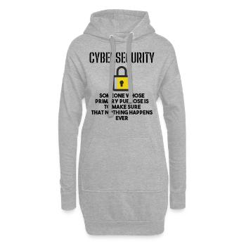 Cybersecurity - IT-Sicherheit Informatiker - Hoodie-Kleid - Grau meliert - Vorne