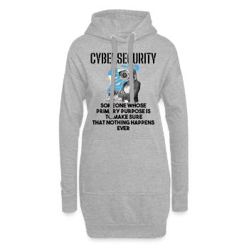 Cybersécurité - Informaticiens en sécurité des TI - Sweat-shirt à capuche long Femme - gris chiné - Devant