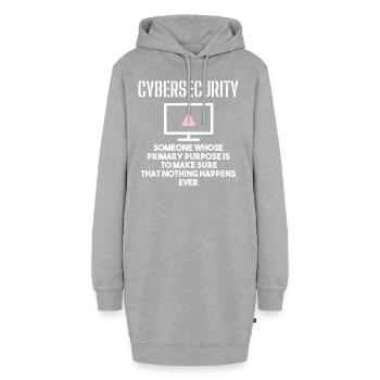 Cybersecurity - IT-Sicherheit Informatiker - Hoodie-Kleid - Grau meliert - Vorne