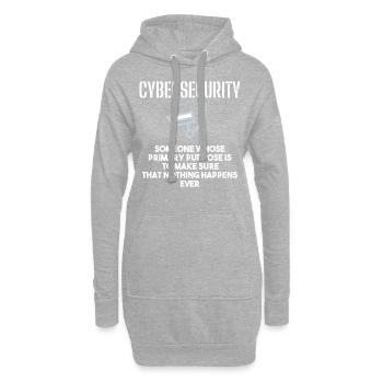 Cybersecurity - IT-Sicherheit Informatiker - Hoodie-Kleid - Grau meliert - Vorne
