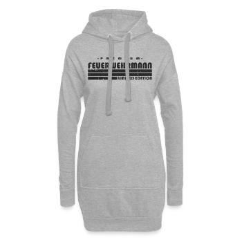 Feuerwehrmann Limited Edition Lustiges Feuerwehr - Hoodie-Kleid - Grau meliert - Vorne