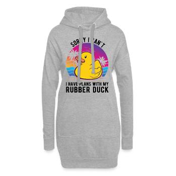 Canard en caoutchouc Cadeau Canard Grinçant Canard Bain Canard - Sweat-shirt à capuche long Femme - gris chiné - Devant
