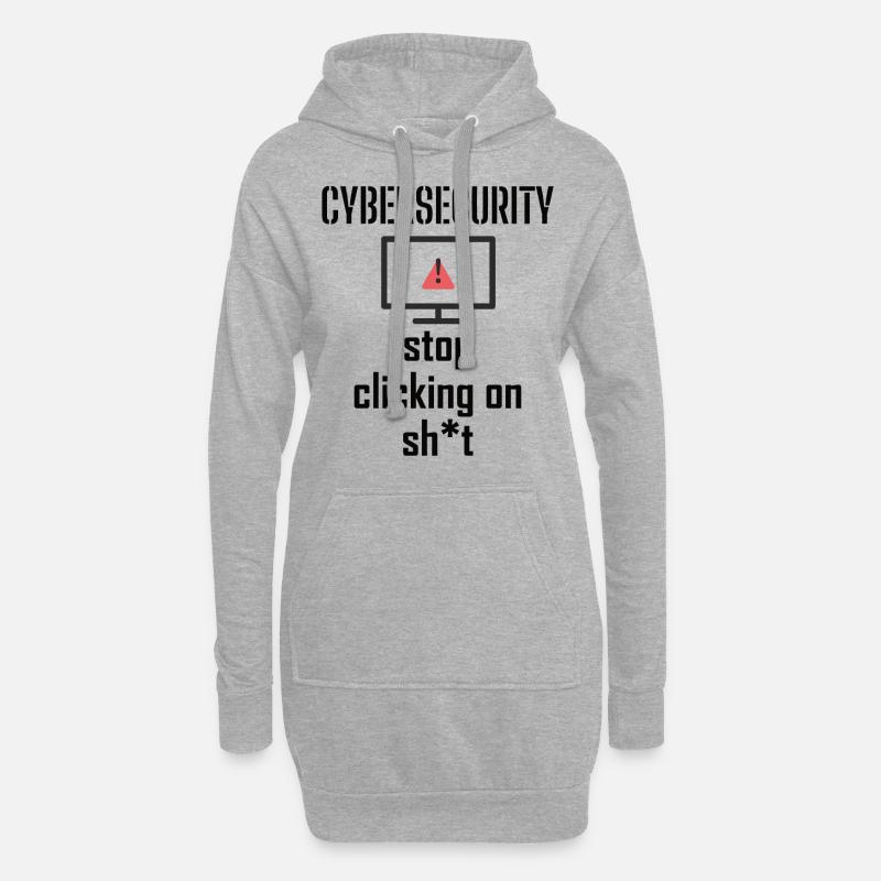 Cybersecurity - IT Security Computer Scientists - Hoodie Dress - heather grey