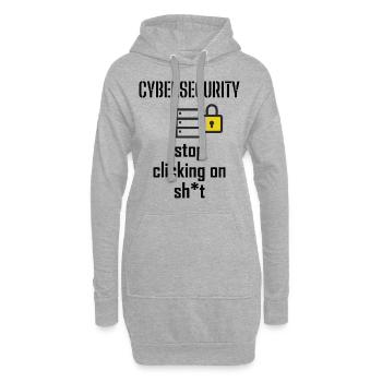 Cybersecurity - IT-Sicherheit Informatiker - Hoodie-Kleid - Grau meliert - Vorne