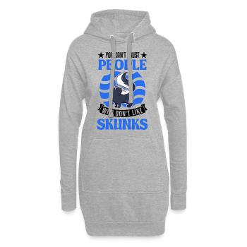 Stinktier Liebhaber - Hoodie-Kleid - Grau meliert - Vorne