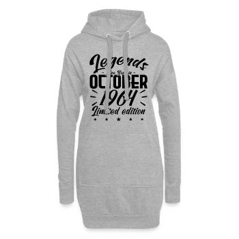 LEGENDEN WERDEN IM JAHRESTAG OKTOBER 1964 GEBOREN - Hoodie-Kleid - Grau meliert - Vorne