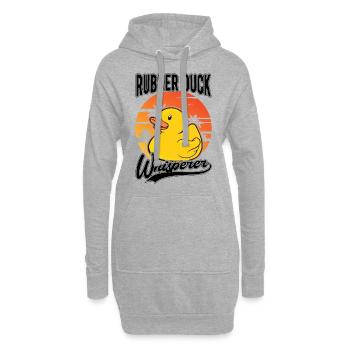 Canard en caoutchouc Whisperer Canard grinçant Canard baignant Canard - Sweat-shirt à capuche long Femme - gris chiné - Devant
