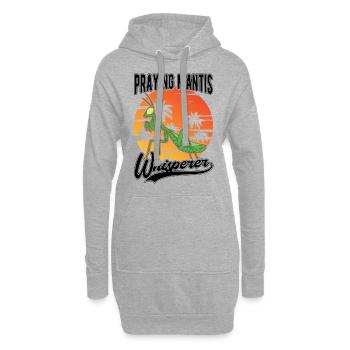 Mante religieuse Whisperer Mante de Manti - Sweat-shirt à capuche long Femme - gris chiné - Devant