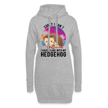 Igel Liehbaber Stacheligel - Hoodie-Kleid - Grau meliert - Vorne