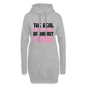 Brustkrebs-Überlebende - Hoodie-Kleid - Grau meliert - Vorne