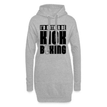 Kickboxer I'd Rather Be Kickboxing Boxing Fighter - Hoodie-Kleid - Grau meliert - Vorne