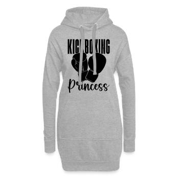 Kickboxing Princess Kickboxer Boxing Fight Fighter - Hoodie-Kleid - Grau meliert - Vorne