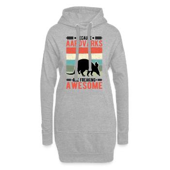 Parce que les Aardvarks sont des aardvarks impressionnants - Sweat-shirt à capuche long Femme - gris chiné - Devant