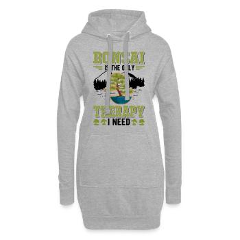 Le bonsaï est la seule thérapie dont j’ai besoin - Sweat-shirt à capuche long Femme - gris chiné - Devant