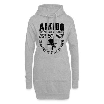 Aïkido Le Processus Samouraï Combattant Arts Martiaux - Sweat-shirt à capuche long Femme - gris chiné - Devant