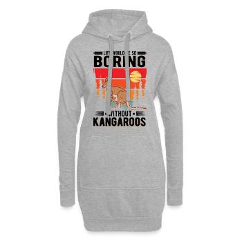 Kangourou australien Kangourou d’Australie - Sweat-shirt à capuche long Femme - gris chiné - Devant