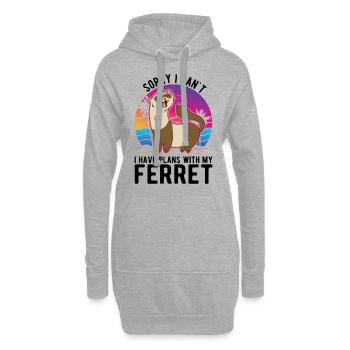 Ferret Lover Ferret Cadeau - Sweat-shirt à capuche long Femme - gris chiné - Devant