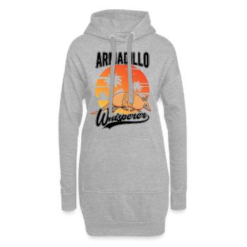 Tatou Whisperer Gürteltier Flüsterer - Sweat-shirt à capuche long Femme - gris chiné - Devant