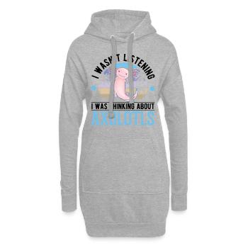 Axolotl Cadeau Queue Lurch - Sweat-shirt à capuche long Femme - gris chiné - Devant