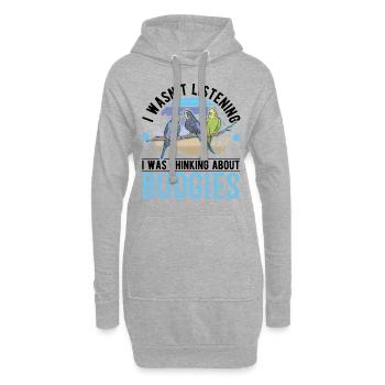 Wellensittich Nymphensittich Welli Sittich - Hoodie-Kleid - Grau meliert - Vorne