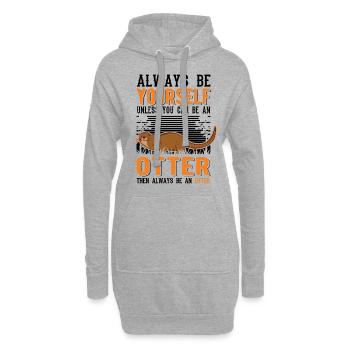 Loutre Cadeau Loutre Loutre Loutre Loutre de mer - Sweat-shirt à capuche long Femme - gris chiné - Devant