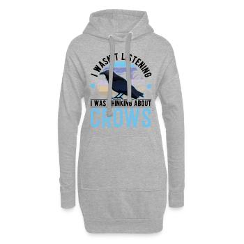 Crow Gift Crow Raven Beetle Breeder - Sweat-shirt à capuche long Femme - gris chiné - Devant