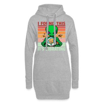I found this it's vibrating Alien - Hoodie-Kleid - Grau meliert - Vorne
