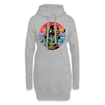 Étranger - Sweat-shirt à capuche long Femme - gris chiné - Devant