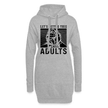 Let's Settle Like Arm Wrestling Arm Sport Wrestler - Hoodie-Kleid - Grau meliert - Vorne