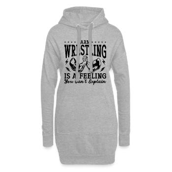Arm Wrestling est un sentiment que vous armez lutteur sportif - Sweat-shirt à capuche long Femme - gris chiné - Devant