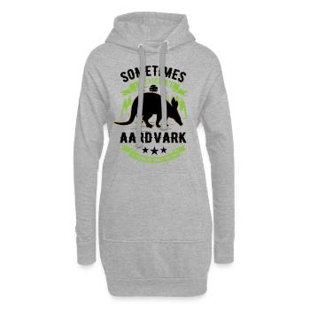 Aardvark Cadeau Aardvark - Sweat-shirt à capuche long Femme - gris chiné - Devant