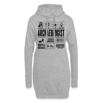 Faits archéologiques égyptiens - Sweat-shirt à capuche long Femme - gris chiné - Devant