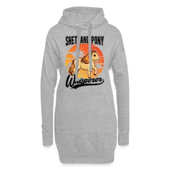 Shetland Pony Flüsterer Shetland Pony Whisperer - Sweat-shirt à capuche long Femme - gris chiné - Devant