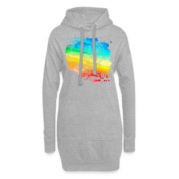 Dinosaure - Sweat-shirt à capuche long Femme - gris chiné - Devant
