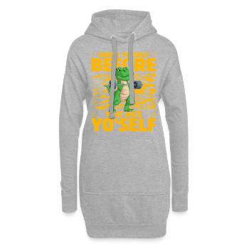 Vérifiez vous-même avant de rex Yo’self - Sweat-shirt à capuche long Femme - gris chiné - Devant