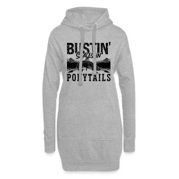 Bustin' Scales In Bowfishing Fisherman Bowfisher - Sweat-shirt à capuche long Femme - gris chiné - Devant
