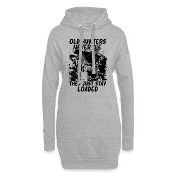 Old Hunters Never Bowhunting Shooting Bowhunter - Hoodie-Kleid - Grau meliert - Vorne