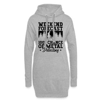 Weekend Forecast Metal Detecting Metal Detectorist - Hoodie-Kleid - Grau meliert - Vorne