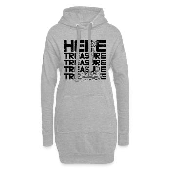 Here Treasure Metal Detecting Detector Detectorist - Hoodie-Kleid - Grau meliert - Vorne