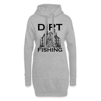 Détecteur de trésors de détection de métaux de pêche à la terre - Sweat-shirt à capuche long Femme - gris chiné - Devant