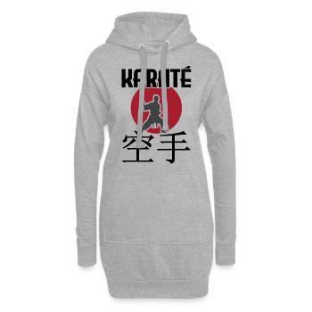 Karate. Kampfsport. Geschenkidee. Japan. - Hoodie-Kleid - Grau meliert - Vorne